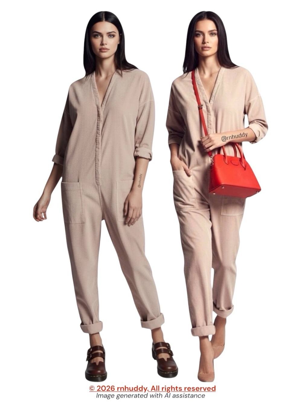 James Perse XS beige ultra fine corduroy jumpsuit